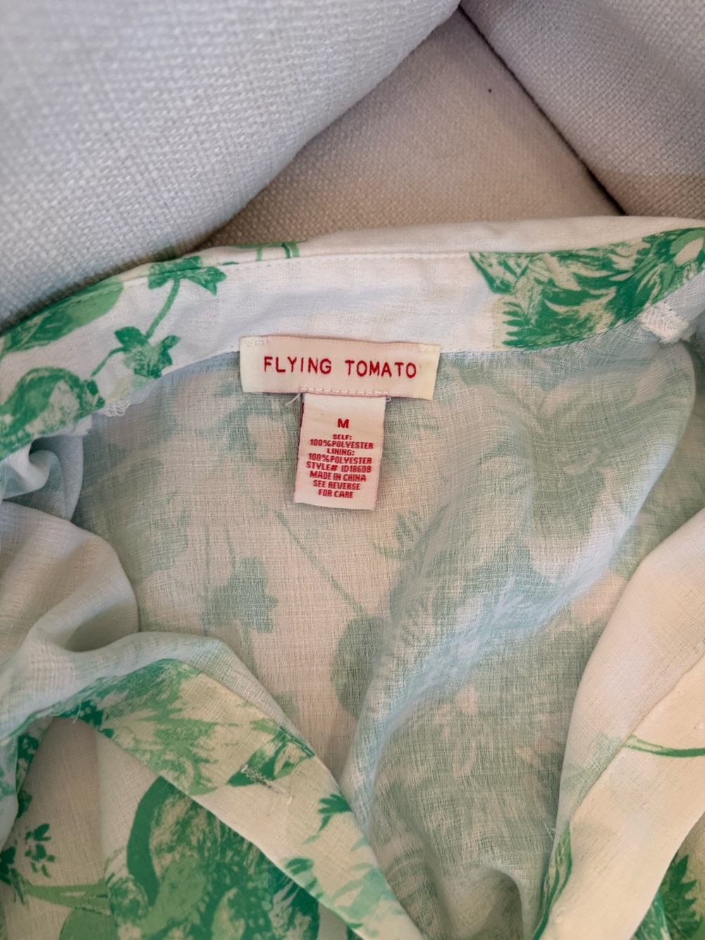 Flying Tomato Puff Sleeve Tie Mini Dress - Picture 2 of 2